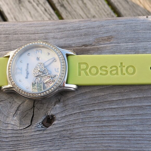 RARE, Unique Simona Rosato Designer Watch \'Bags Time\' - Lime Green Band main image 5